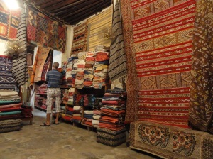 Inside a Berber carpet shop