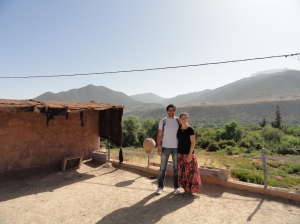On top of the terrace of the berber women hut