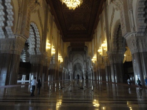 Inside the mosque's main chamber