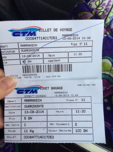 Bus tickets to Ouarzazate